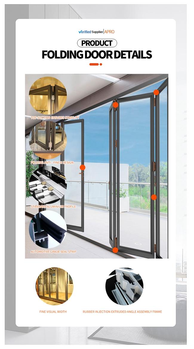 ガラス折れ戸ハードウェア折れ戸、スライドの折目のシャワーのdoorFoldingドアの細部13