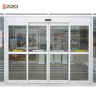 自動ドアのコマーシャル6063の長い耐用年数と電気アルミニウム スライド ガラス ドア