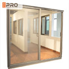 多色の保証Bifold引き戸の中国の引き戸が付いている居間のためのアルミニウム スライド ガラス ドア
