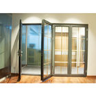 防水Bifoldアルミニウム折れ戸の環境の耐久の設計注文の折れ戸のBiの折目のシャワーのドア