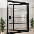黒い6A 12Aスペース オフィスのためのアルミニウム内部ガラス ピボット ドア
