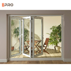 透明な耐候性があるアルミニウム ガラス ドアの防音の現代Bi -折れ戸